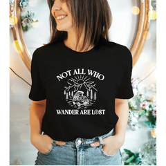 Not All Who Wander Are Lost Comfort Colors Shirt Camp Fire Shirt Vacation Shirt Mountains Shirt Nature Shirts