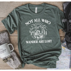 Not All Who Wander Are Lost Comfort Colors Shirt Camp Fire Shirt Vacation Shirt Mountains Shirt Nature Shirts