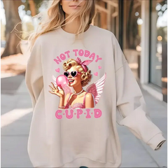 Not today cupid tee valentines day shirt valentine sweatshirt valentine design tee cupid sweatshirt antivalentine tee