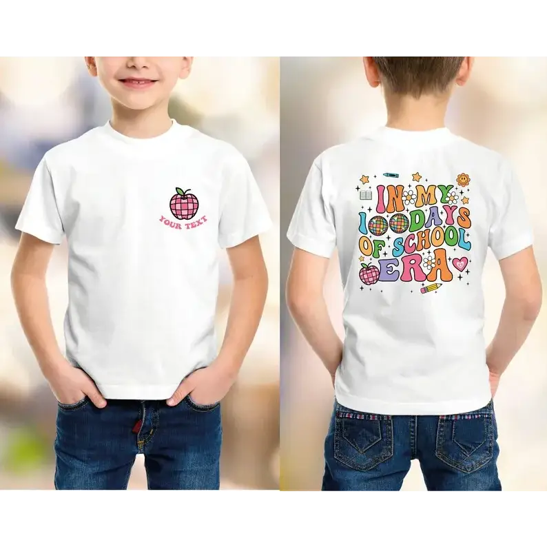 Personalized 100 Days Student Shirt In my 100 days of School Era LS811 - Physical