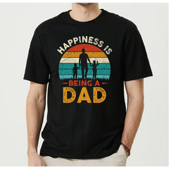 Retro Happiness Is Being A Dad Shirt Best Dad Shirt Father’s Day Shirt Gift for Dad Dad Birthday Shirt Husband Shirt