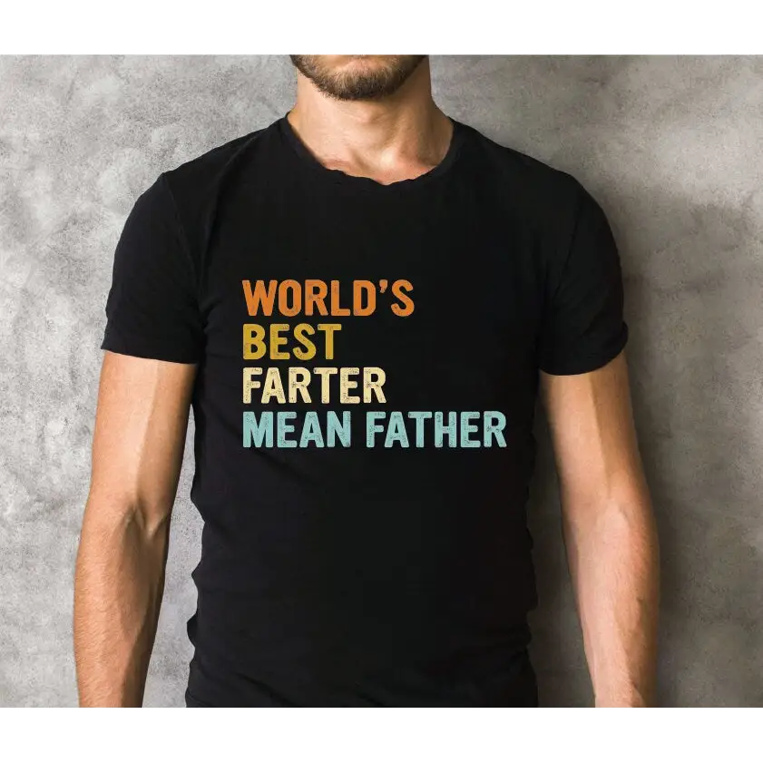 Retro World’s Best Farter I Mean Father Shirt Fathers Day Gift From Daughter and Son LS395 - Physical