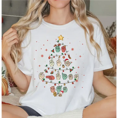 Sign Language Christmas Tree Shirt Merry Christmas ASL Shirt Hand Language Xmas Shirt Deaf Awareness Gift LS714