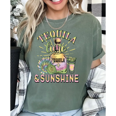 Tequila Lime and Sunshine Comfort Colors shirt Tequila Shirt Summer Vibes Shirt Beach Life Shirt Comfort Colors Beach