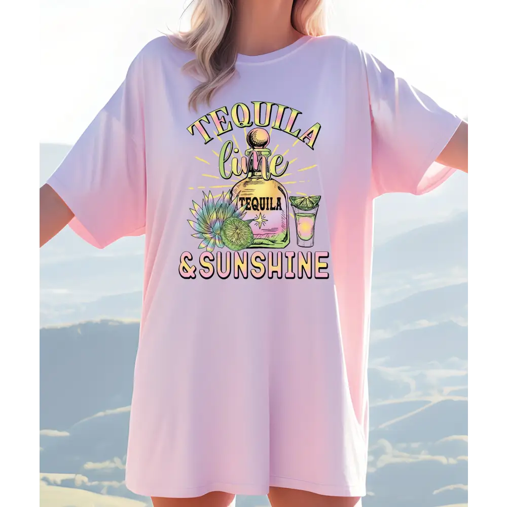 Tequila Lime and Sunshine Comfort Colors shirt Tequila Shirt Summer Vibes Shirt Beach Life Shirt Comfort Colors Beach