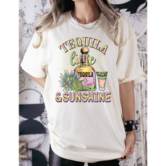 Tequila Lime and Sunshine Comfort Colors shirt Tequila Shirt Summer Vibes Shirt Beach Life Shirt Comfort Colors Beach