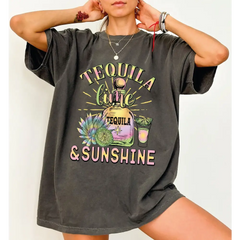 Tequila Lime and Sunshine Comfort Colors shirt Tequila Shirt Summer Vibes Shirt Beach Life Shirt Comfort Colors Beach