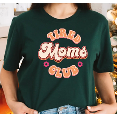 Tired Moms Club Shirt Retro floral Mama T-shirt Shirt for Mom for Mother’s Day Mothers Day Gift from Son Funny Mom